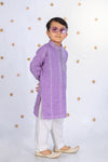 Chhota Nawab Lilac Kurta Pajama Set For Boys