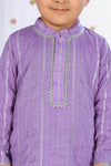 Chhota Nawab Lilac Kurta Pajama Set For Boys