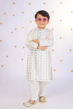 Load image into Gallery viewer, Rangeela Raja Mirror Work Kurta Set For Boys - CuddlesClothing
