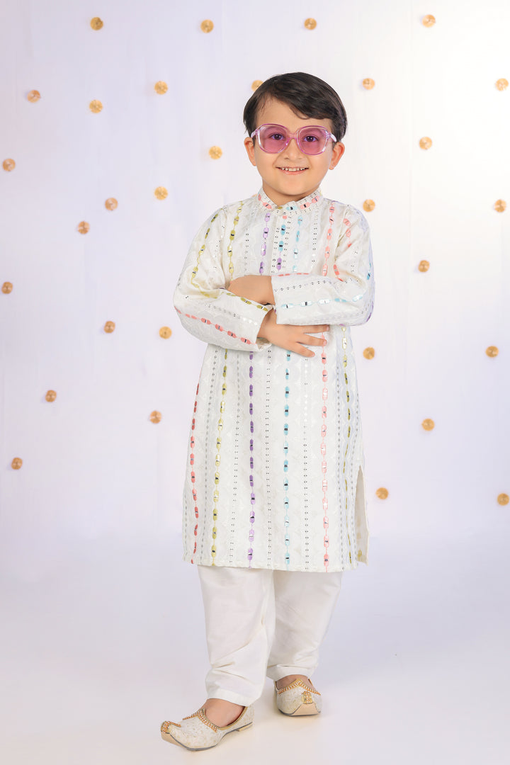 Rangeela Raja Mirror Work Kurta Set For Boys - CuddlesClothing