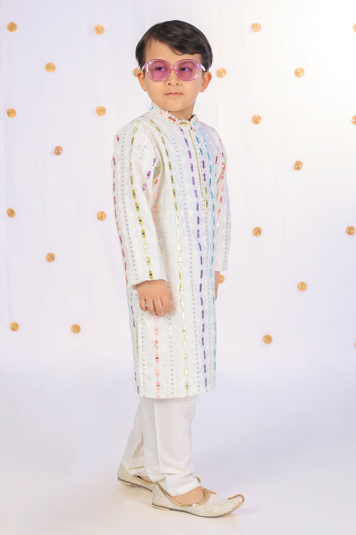 Rangeela Raja Mirror Work Kurta Set For Boys - CuddlesClothing