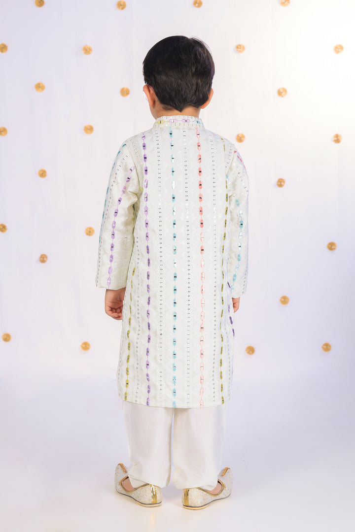 Rangeela Raja Mirror Work Kurta Set For Boys - CuddlesClothing