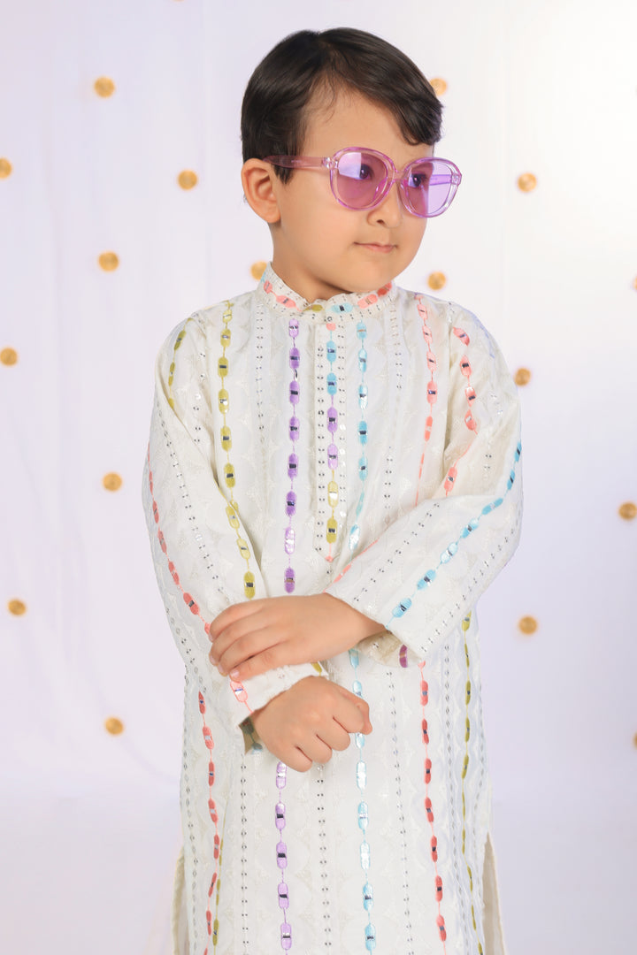 Rangeela Raja Mirror Work Kurta Set For Boys - CuddlesClothing