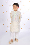 Yuvraj Baadal – Ivory Cotton Silk Kurta Pajama Set