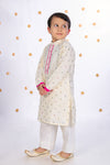 Yuvraj Baadal – Ivory Cotton Silk Kurta Pajama Set