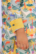 Load image into Gallery viewer, Boys' Safari Print Kurta with Yellow Salwar - CuddlesClothing