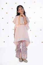 Load image into Gallery viewer, Peach Mirror Work Kurta for Girls - CuddlesClothing