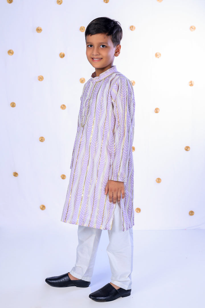 Chhota Nawab Lilac Kurta Pajama Set For Boys - CuddlesClothing