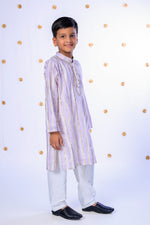 Load image into Gallery viewer, Chhota Nawab Lilac Kurta Pajama Set For Boys - CuddlesClothing