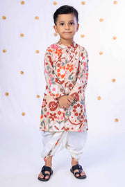 Boys' Floral Patola Kurta & Dhoti - CuddlesClothing