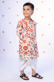 Boys' Floral Patola Kurta & Dhoti - CuddlesClothing