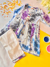 Vibrant Holi Tie-Dye Kurta Pant Set for Girls: Splash of Colors