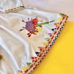 Load image into Gallery viewer, Girls White Frock Style Kurta Set - CuddlesClothing
