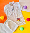 Holi Pichkari Embroiderd Kurta Set For Boys