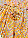 Stylish Chevron Print Anarkali Set with Printed Short Jacket