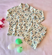 Girls Organic Cotton Unicorn Print Nightsuit Set - CuddlesClothing