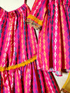 Multi-Color Pink Modal Satin Side Cut Anarkali with Garara