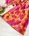 Orange Floral Co-ord Set For Girls