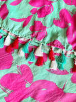 Load image into Gallery viewer, Girls Sky Blue &amp; Pink Floral Crop Top and Sharara Set - CuddlesClothing