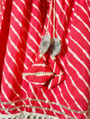 Lehriya Front Slit Flared Cotton Kurta with Garara Set