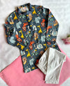 Animal Printed Premium Cotton Kurta Pajama Set