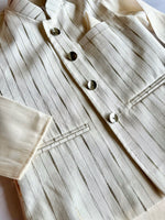 Load image into Gallery viewer, Boys Ivory Kurta Pajama &amp; Striped Nehru Jacket - CuddlesClothing