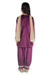 Girls Velvet Kurta Set With Salwar