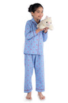 Cute Heart Print Regular Collar Nightsuit