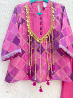 Load image into Gallery viewer, Chandni Silk Kurta Pant Set with Potli