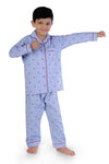 Dreamy Heartbeats: Boys' Heart Print Nightsuit