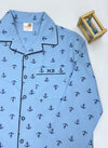 Anchor Print Cotton Nightsuit For Kids