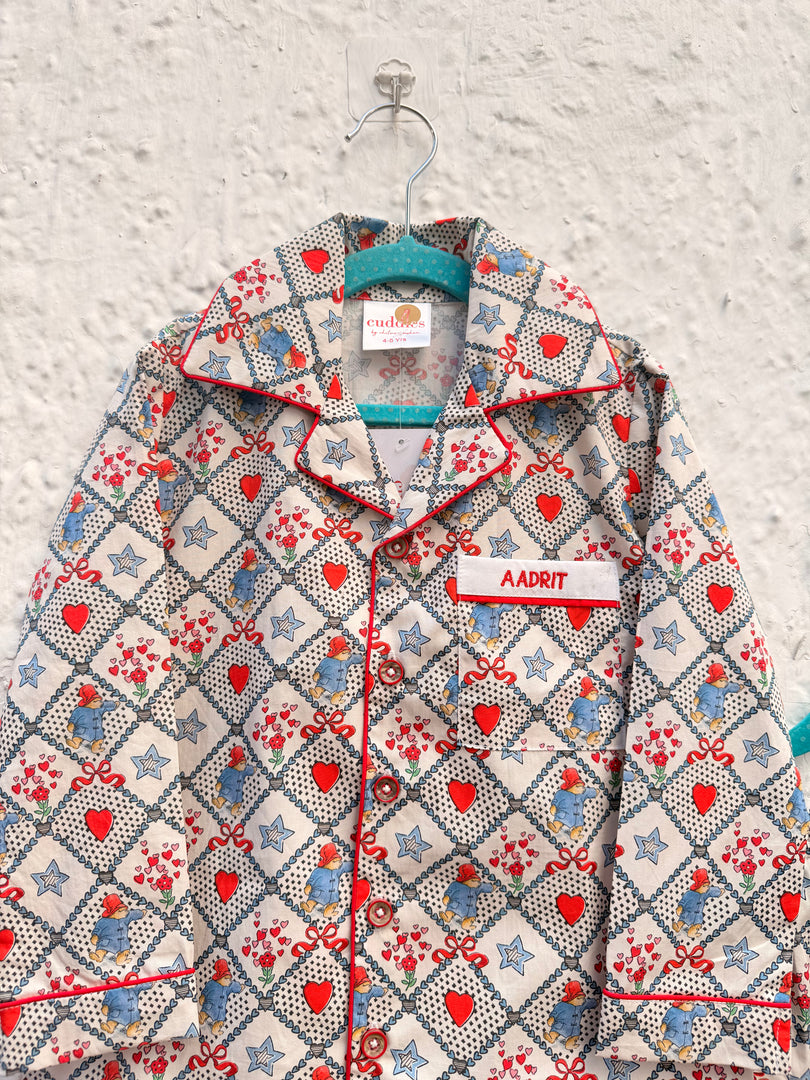 Paddington Bear Print Cotton Nightsuit - CuddlesClothing