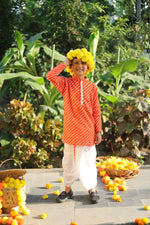 Load image into Gallery viewer, Kids Leheriya Kurta Dhoti Set - CuddlesClothing