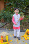 Printed Jawahar Jacket Set with Cotton Silk Kurta Pajama