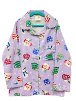 Load image into Gallery viewer, Santa Snowflake Winter Flannel PJ Set - CuddlesClothing