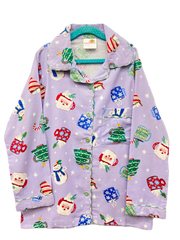 Santa Snowflake Winter Flannel PJ Set - CuddlesClothing