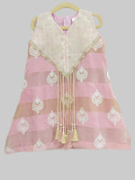 Load image into Gallery viewer, Pink Chanderi Embroidered Sharara Set for Girls