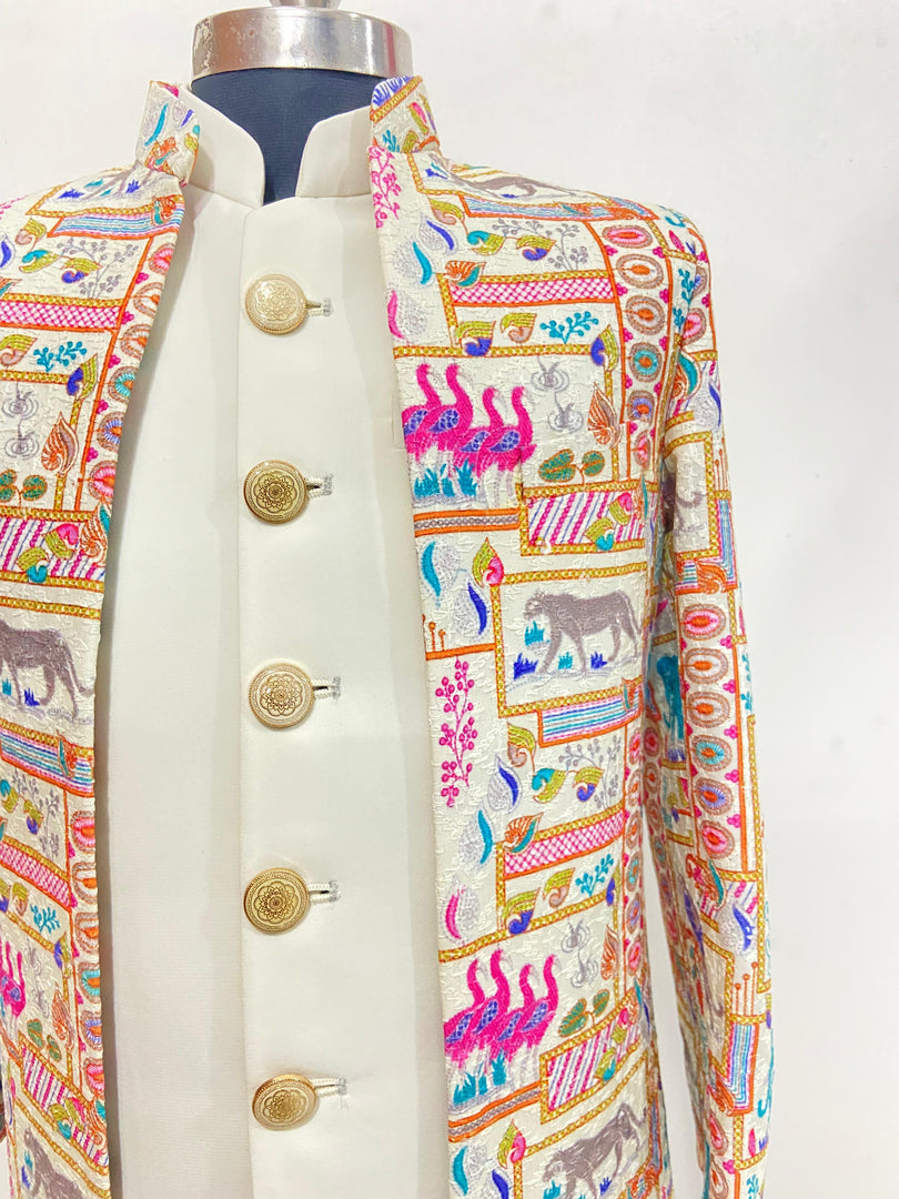 Baagh-e-Shahi Embroidered 3-Piece Jacket Set