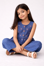 Load image into Gallery viewer, Girls Soft Denim Co-ord Set - CuddlesClothing