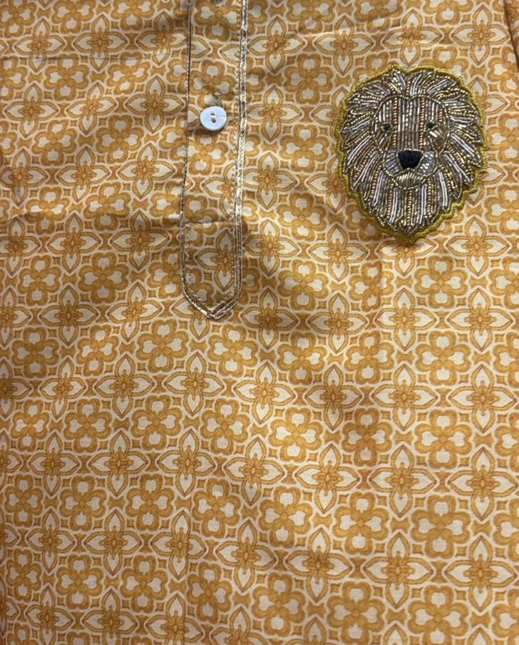 Sher Singh Cotton Silk Kurta Pajama Set