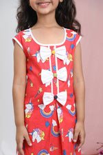 Load image into Gallery viewer, Unicorn Girls Sleeveless Cotton Dress - CuddlesClothing