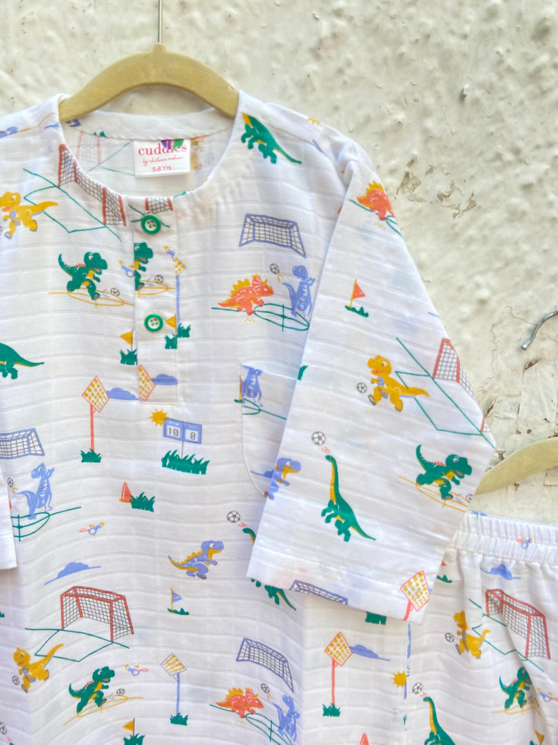 Dino Sports Club Muslin Nightsuit