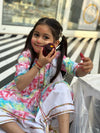 Joyful Hues: Multi Color Splash Sharara Set for Girls