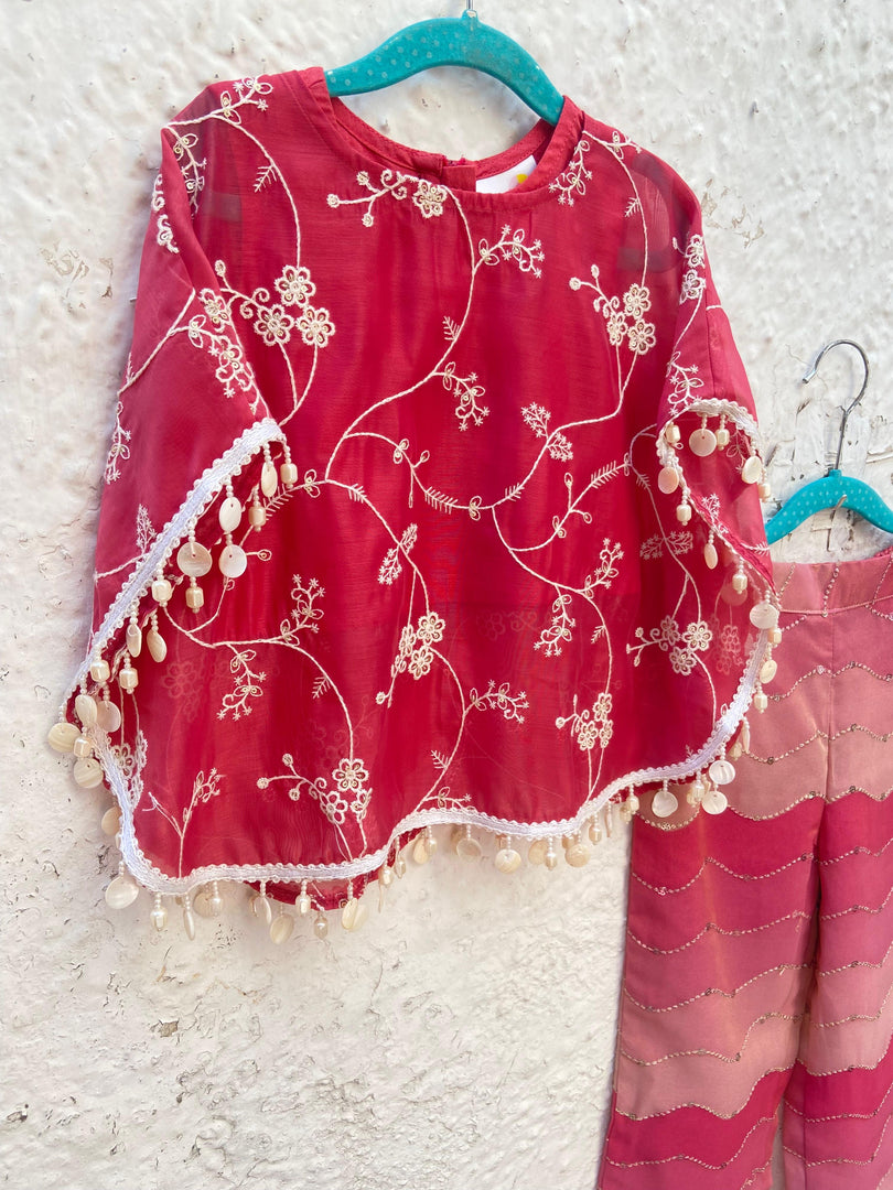 Gulabi Noor Cape Co-ord Set