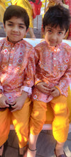 Printed Modal Satin Kurta Pajama Set for Boys