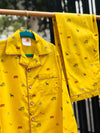Safari Adventure Yellow Cotton Poplin Nightsuit (Unisex)