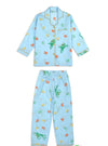 Frogs with Birds Printed Cotton PJ Set