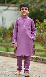 Load image into Gallery viewer, Boys Premium Cotton Pathani Kurta Pajama Set - CuddlesClothing